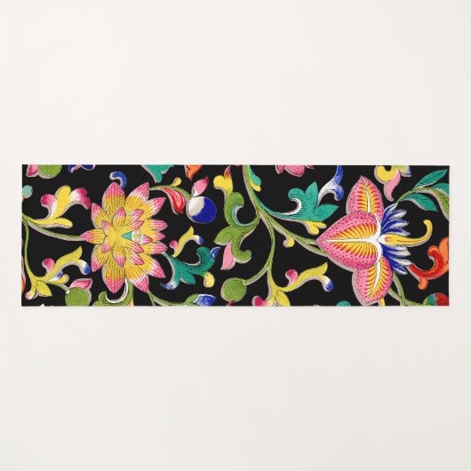 Lotus bloemen en wijnstokken yogamat (Voorkant (horizontaal))
