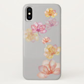 Lotus bloemen op grijs Case-Mate iPhone case (Achterkant)