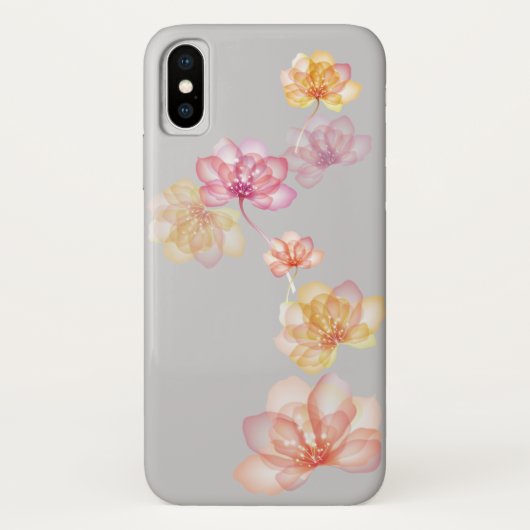 Lotus bloemen op grijs Case-Mate iPhone case (Achterkant)