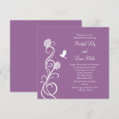 Lotus Bloemen repetitie diner (donker paarse) Kaart (Voorkant / Achterkant)