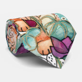 Lotus Bloesems en Chow Stropdas (Opgerold)