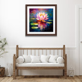 Lotus Bloom: Abstracte bloemenkunst Poster