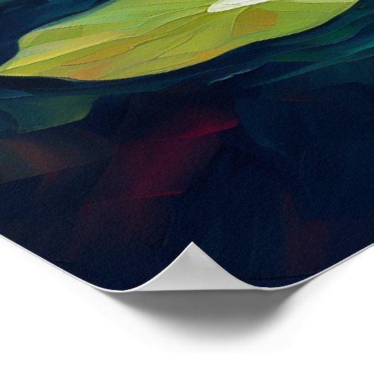 Lotus Bloom: Abstracte bloemenkunst Poster (Hoek)