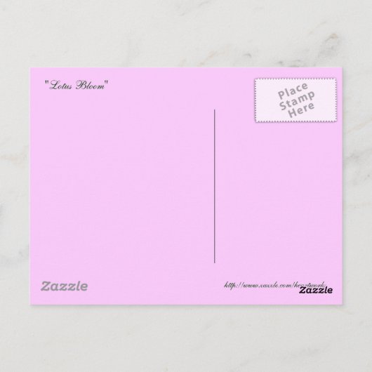 Lotus Bloom Briefkaart (Achterkant)