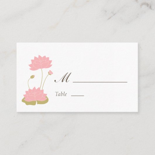 Lotus Bloom Place Card Plaatskaartje (Voorkant)