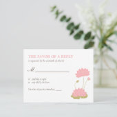 Lotus Bloom Wedding RSVP Briefkaart (Staand voorkant)