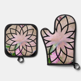 Lotus Blossom Bloemen Trivet en Pot Holder Set