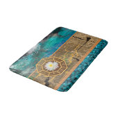 Lotus Blossom Blue Lagoon Badmat (Gekanteld)