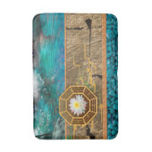 Lotus Blossom Blue Lagoon Badmat (Voorkant Verticaal)