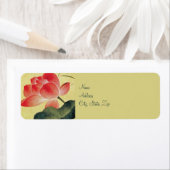 Lotus Blossom Bruiloft Retouradres Labels (Insitu)