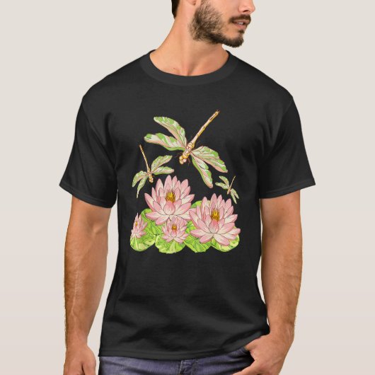 Lotus Blossom Dragonfly  Lotus T-shirt (Voorkant)