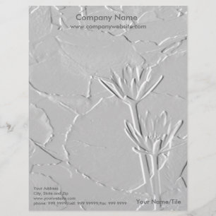 Lotus Blossom/Embossed-like Photo Letterhead Custom Briefhoofd