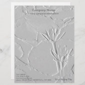 Lotus Blossom/Embossed-like Photo Letterhead Custom Briefhoofd (Voorkant / Achterkant)