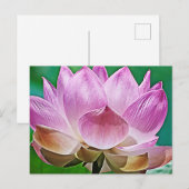 Lotus blossom feestdagenkaart (Voorkant / Achterkant)