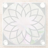 Lotus Blossom Floral Springtime Glazen Onderzetter (Achterkant)