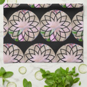 Lotus Blossom Floral Springtime in Pastel Pink Theedoek (Gevouwen)