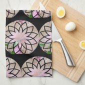 Lotus Blossom Floral Springtime in Pastel Pink Theedoek (Quarter Fold)