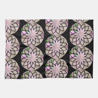 Lotus Blossom Floral Springtime in Pastel Pink Theedoek