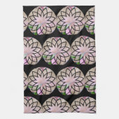 Lotus Blossom Floral Springtime in Pastel Pink Theedoek (Verticaal)