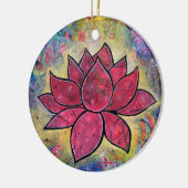 Lotus Blossom Flower, met de titel Transcend Keramisch Ornament (Links)