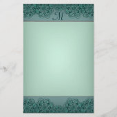 Lotus Blossom (Henna) (Blauwgroen) Briefpapier (Voorkant)