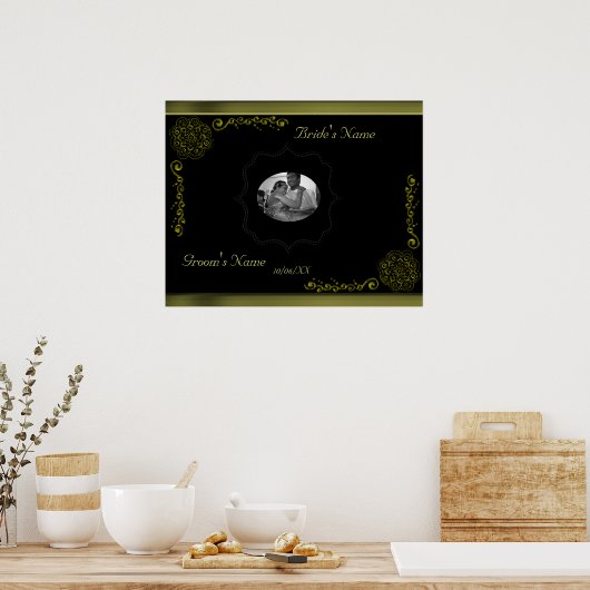 Lotus Blossom (Henna) (Gold) Poster (Keuken)