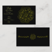 Lotus Blossom (Henna) (Gold) Visitekaartje (Voorkant / Achterkant)