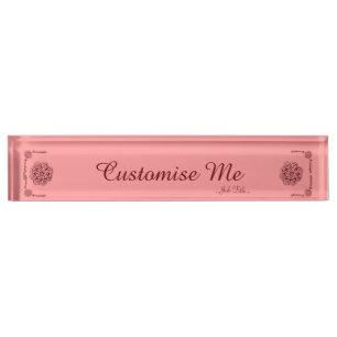 Lotus Blossom (Henna) (rood) Naambordje