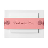 Lotus Blossom (Henna) (rood) Uitnodigingen Wikkel (Voorkant Voorbeeld)