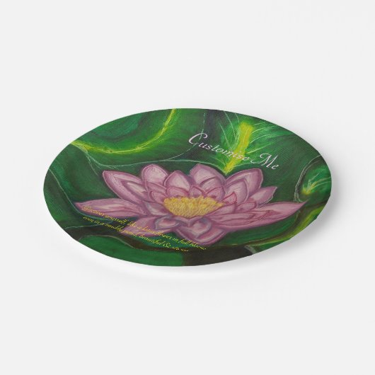 Lotus Blossom (Lily Pad) Papieren Bordje (Gekanteld)