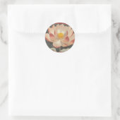 Lotus Blossom, Lilypad, Waterlelie Boeddhistisch s Ronde Sticker (Tas)