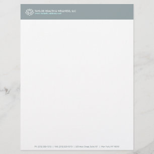 LOTUS BLOSSOM LOGO VOOR GEZONDHEID/WELLNESS Letter Gepersonaliseerd Briefhoofd