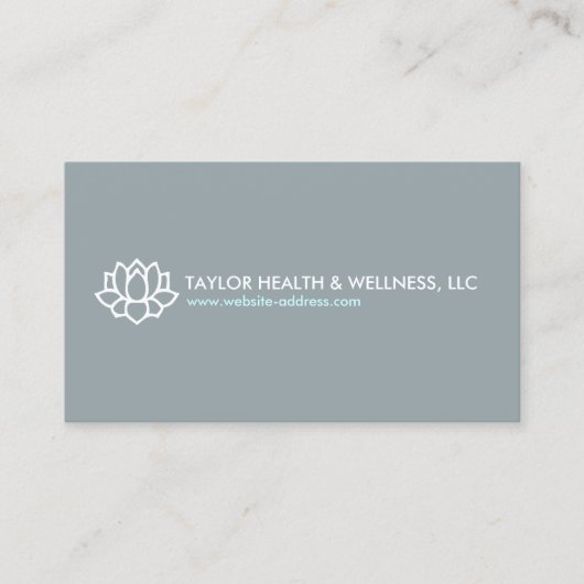 LOTUS BLOSSOM LOGO VOOR GEZONDHEID & WELLNESS VISITEKAARTJE (Voorkant)