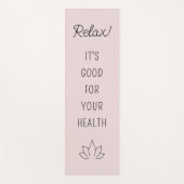 Lotus Blossom Motivatie Quote Blush Yogamat (Voorkant)