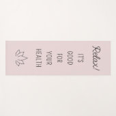 Lotus Blossom Motivatie Quote Blush Yogamat (Voorkant (horizontaal))