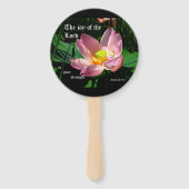 Lotus Blossom Nehemiah 8:10 Handwaaier (Achterkant)