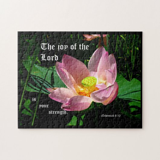 Lotus Blossom Nehemiah 8:10 Legpuzzel (Horizontaal)