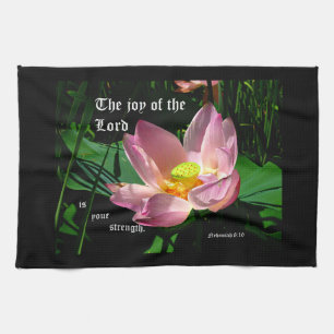 Lotus Blossom Nehemiah 8:10 Theedoek