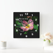 Lotus Blossom Nehemiah 8:10 Vierkante Klok (Huis)