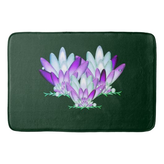Lotus blossom op zee groene achtergrond badmat (Voorkant)