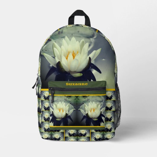 Lotus Blossom Personalized Bedrukte Rugzak (Voorkant)