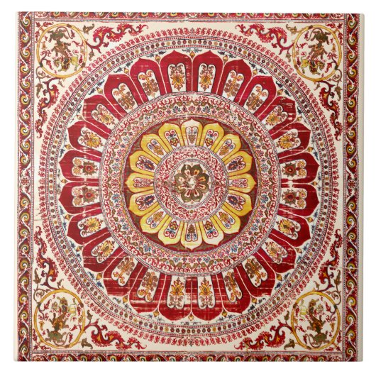 Lotus Blossom Petal uit het oude India Tegeltje (Voorkant)