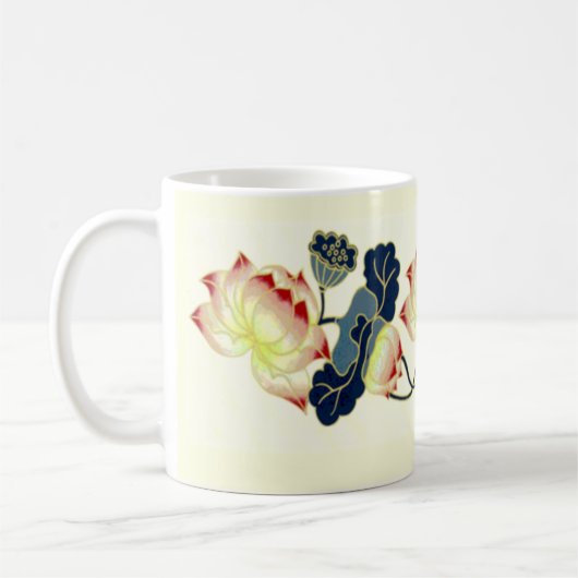  Lotus Blossom print Koffiemok (Links)