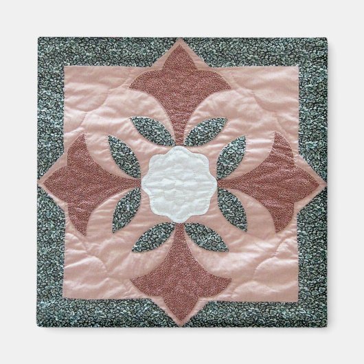Lotus Blossom Quilt Magneet (Voorkant)