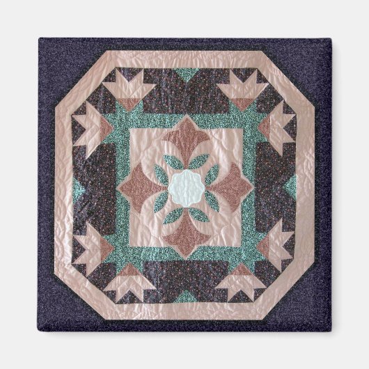 Lotus Blossom Quilt Magneet (Voorkant)