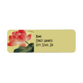 Lotus Blossom Retouradreslabels Etiket (Voorkant)