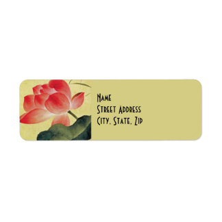 Lotus Blossom Retouradreslabels Etiket