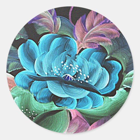 LOTUS BLOSSOM RONDE STICKER (Voorkant)