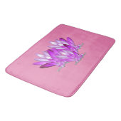 Lotus blossom roze op roze achtergrond badmat (Gekanteld)