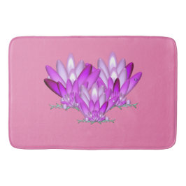 Lotus blossom roze op roze achtergrond badmat